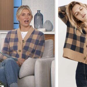 MADEWELL Bayberry Cardigan Sweater in Buffalo Check sz M